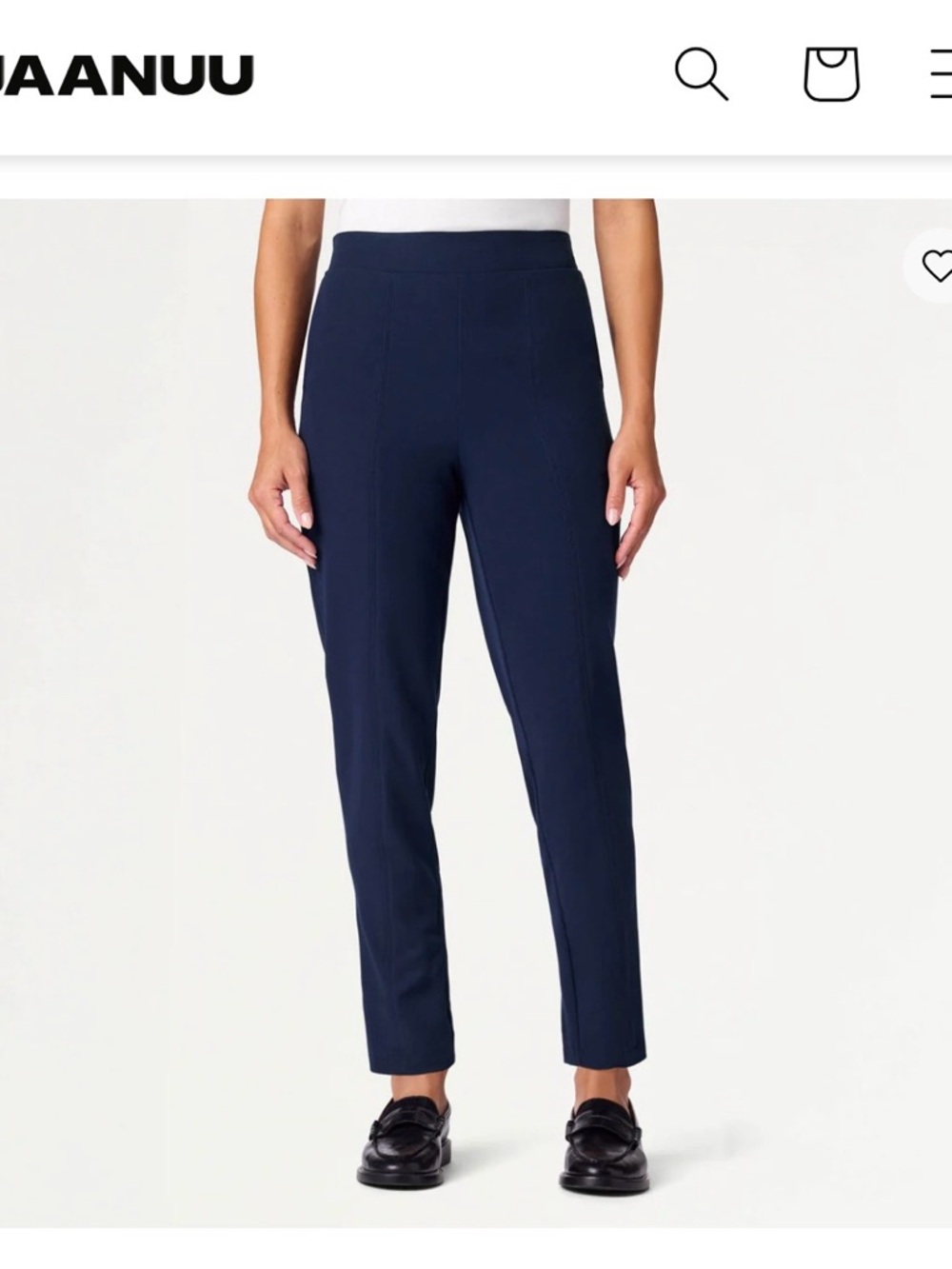 Jaanuu Navy Slim Ankle Pull-On Pants